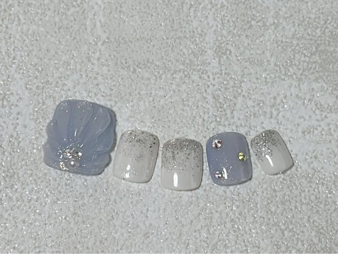 ネイル フットネイル ジェルネイル パラジェル 夏ネイル フットネイル kiki nail &brow二子玉川のネイルデザイン