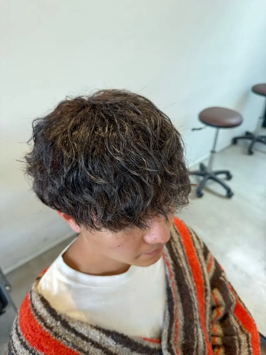 ミディアム ミディアムパーマ カット パーマ 岐阜No.1メンズ 美容師／村上達紀のヘアスタイル
