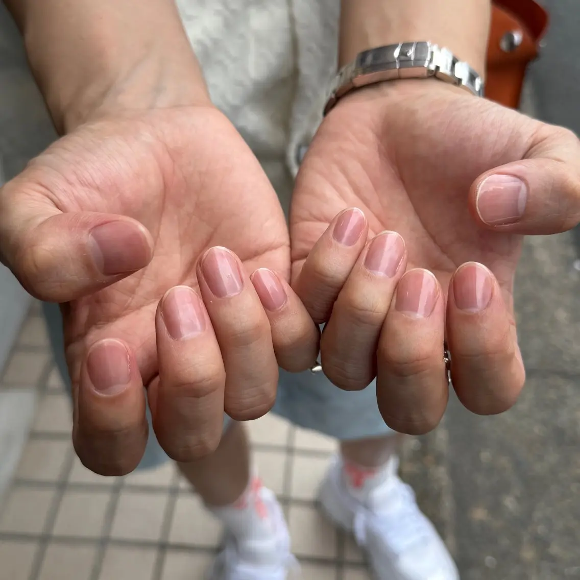 メンズにも大人気!オフなし⚫︎ネイルケアの写真