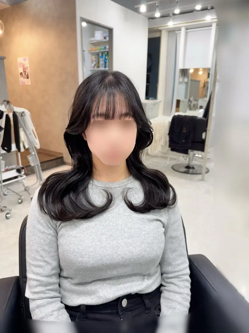 セミロング 髪質改善 トリートメント MAHO/透明感カラ ー/髪質改善🍒のヘアスタイル