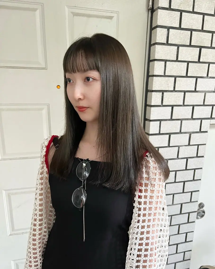 セミロング カット ヘアカラー トリートメント まろやか透明感カラー ♡MANAのヘアスタイル