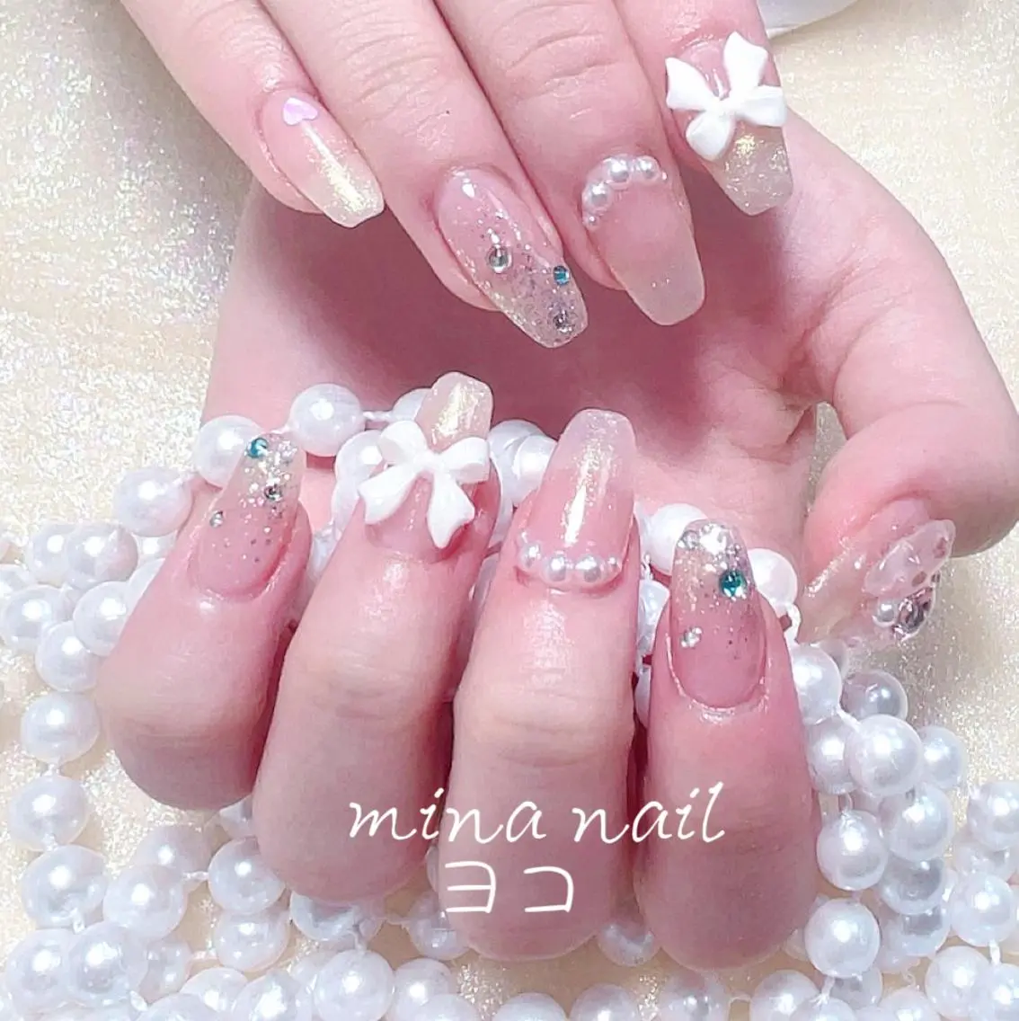 ネイル ハンドネイル ハンドケア 🎀まゆ 🪽🐾のネイルデザイン