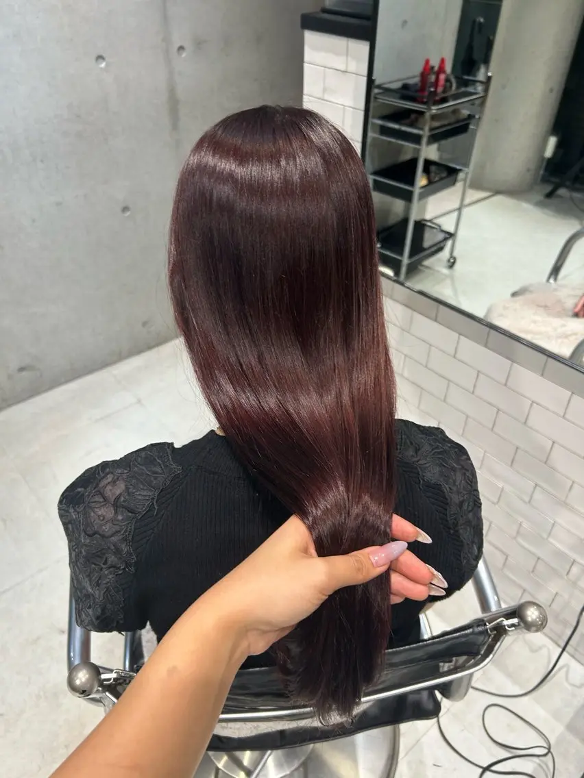 ロング カラー ヘアアレンジ カット ヘアカラー トリートメント ボブ艶モテカラー🫧 カリンのヘアスタイル