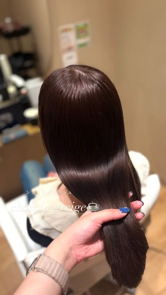 ロング カット ヘアカラー 中島愛佳🐥⸒⸒ 縮毛矯正/艶髪カラーのヘアスタイル