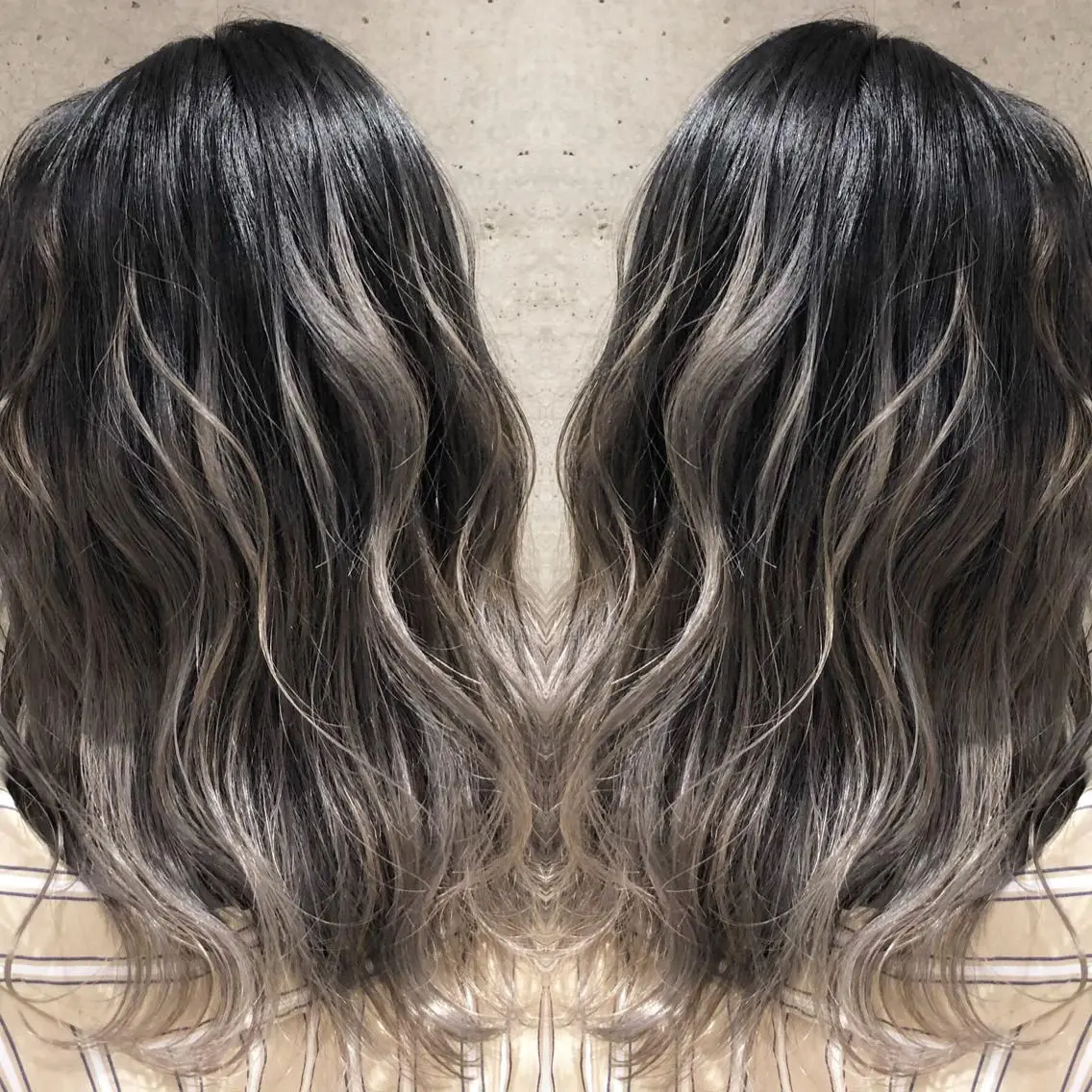 セミロング カラーモデル募集中 美容室ハピスのヘアスタイル