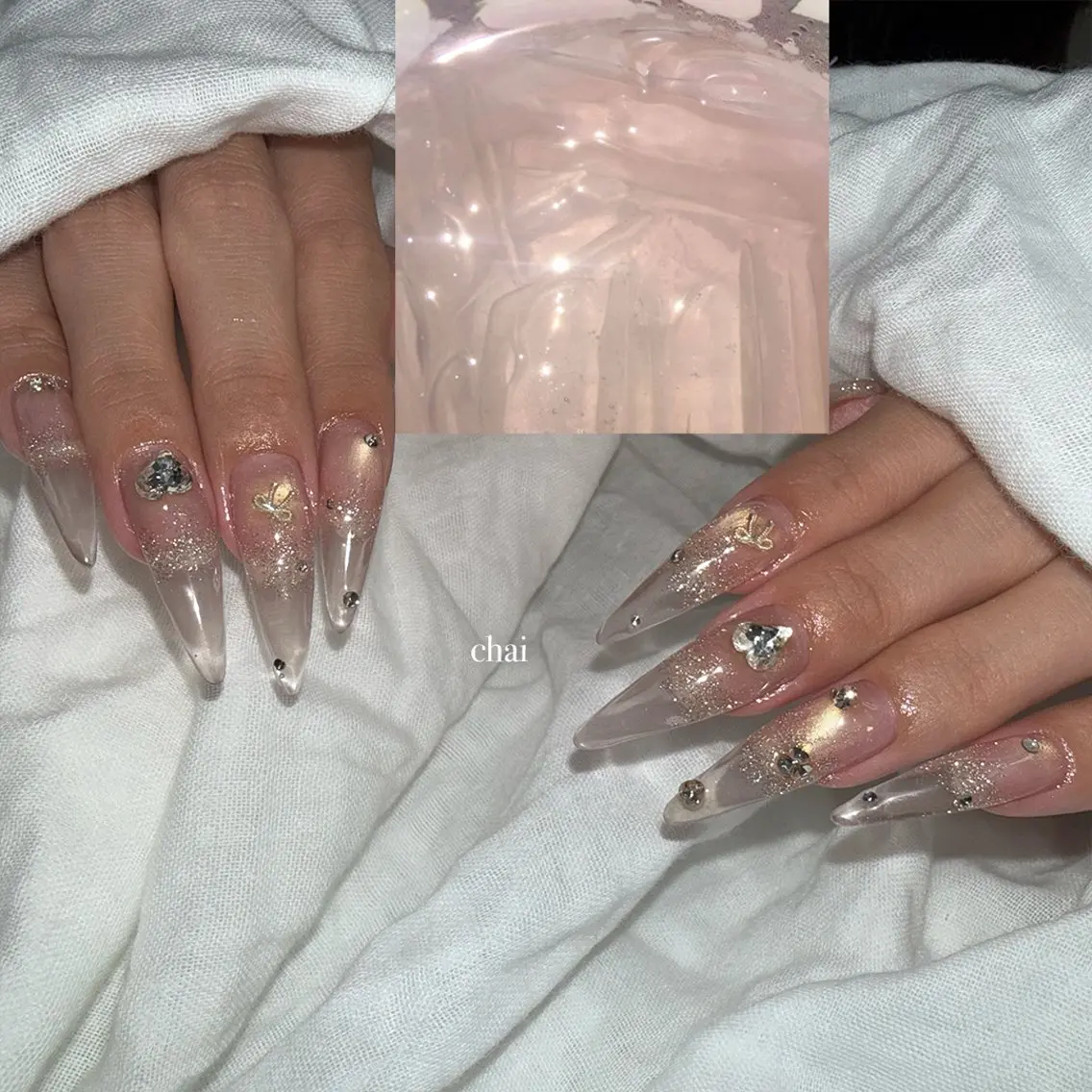 ネイル クリアネイル ワンホンネイル ハンドネイル chai nail +  eye📍鶴橋のネイルデザイン