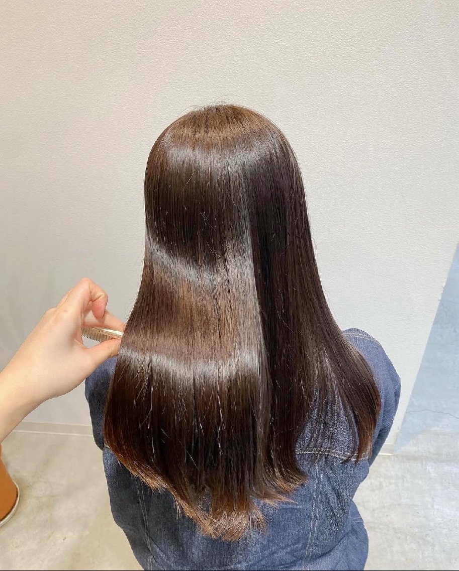 カラー 縮毛矯正 sanctuary  箕面店のヘアスタイル