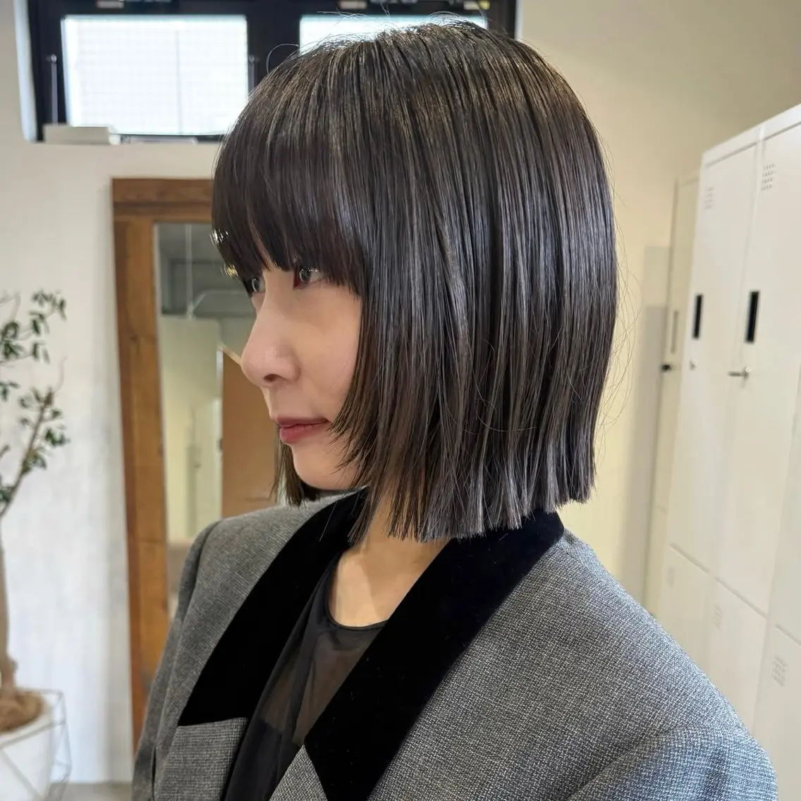 ミディアム カラー 透明感カラー ボブ カット ヘアカラー トリートメント ショート/ボブ kyokaのヘアスタイル
