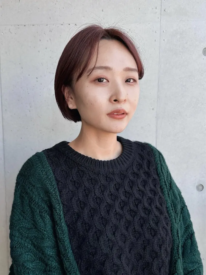 ショート カット ヘアカラー 前野 日奈のヘアスタイル