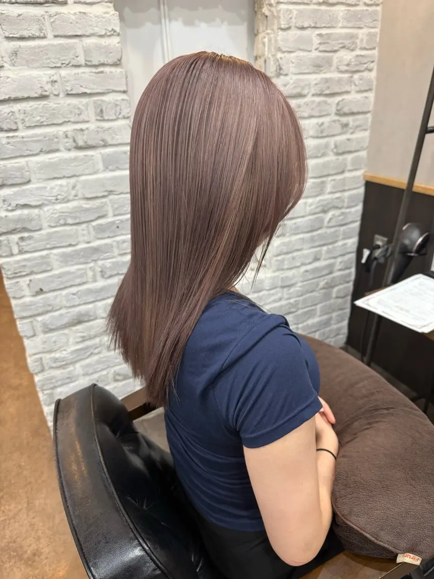ロング カット ヘアカラー トリートメント 艶カラー✨️ブリーチ カラー🦄renのヘアスタイル