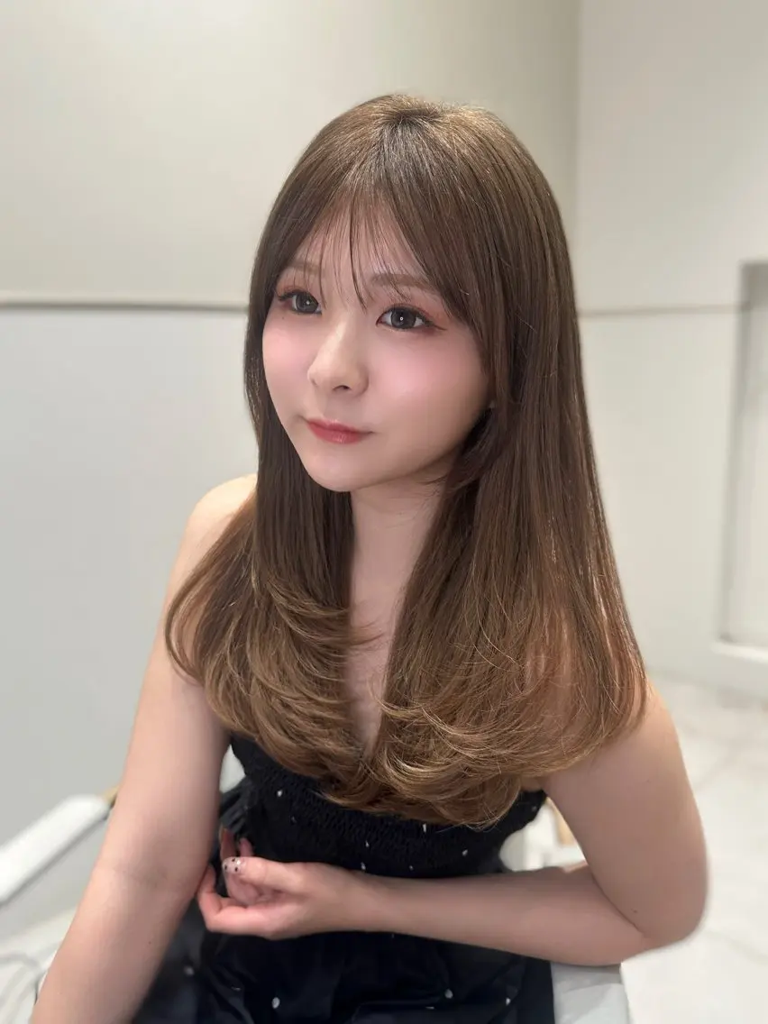 ロング 🍑韓国風レイヤー 🍑莉子のヘアスタイル