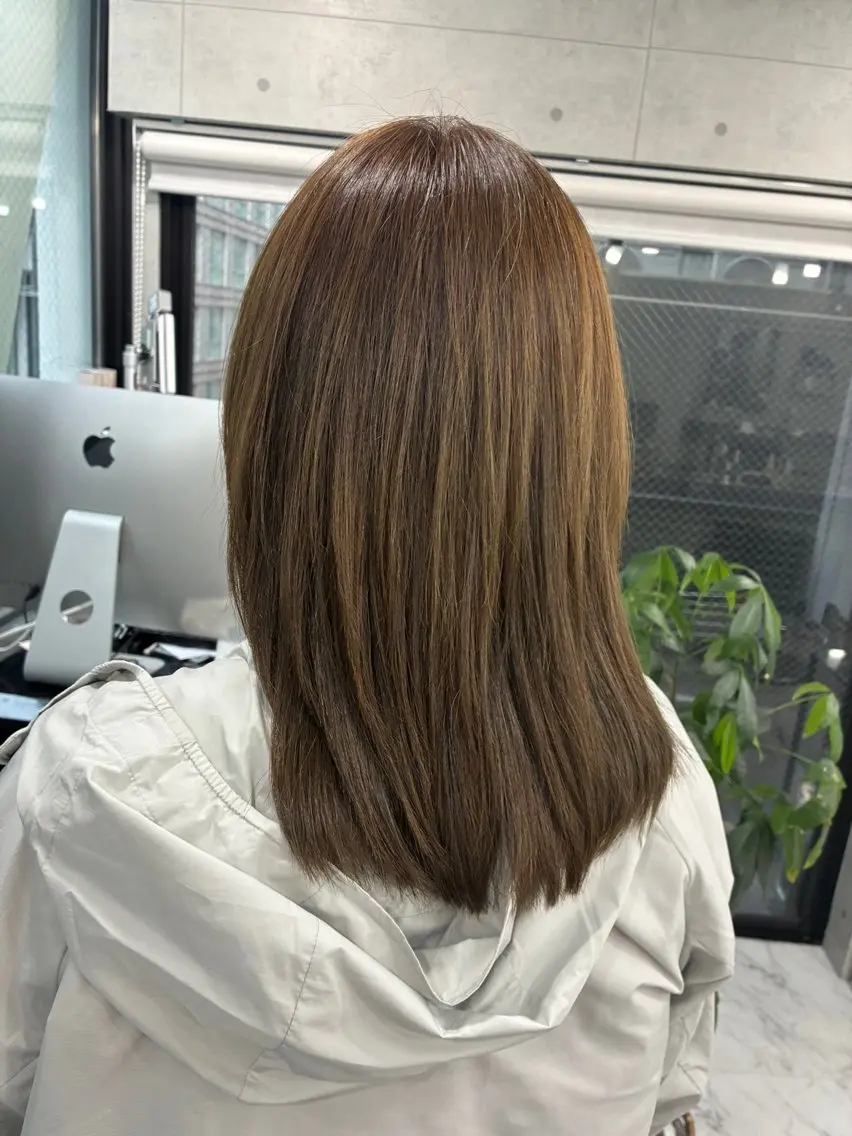セミロング カラー カット ヘアカラー トリートメント Endearing 🌟銀座のヘアスタイル