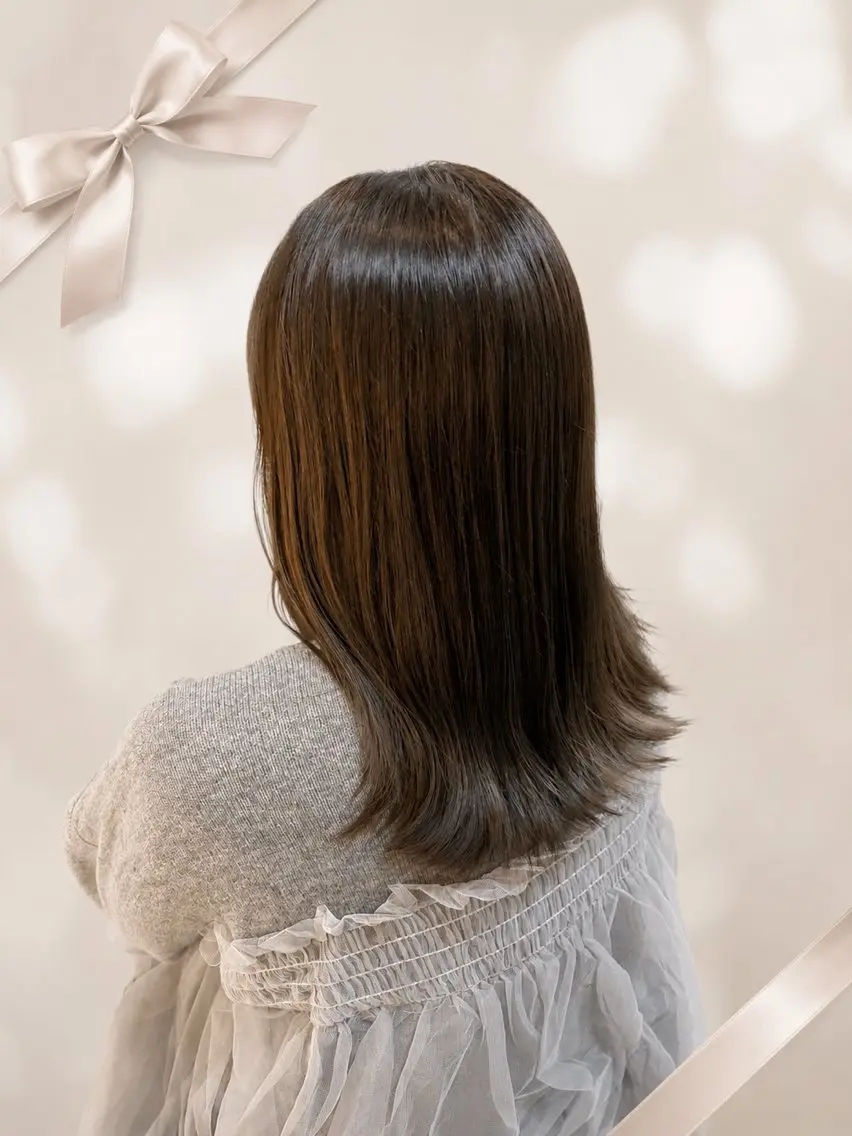 セミロング ヘアカラー トリートメント Azu🎀／ まつパ／カラーのマツエク・マツパデザイン