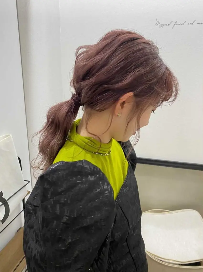 ミディアム カラー ヘアカラー anon Loemのヘアスタイル