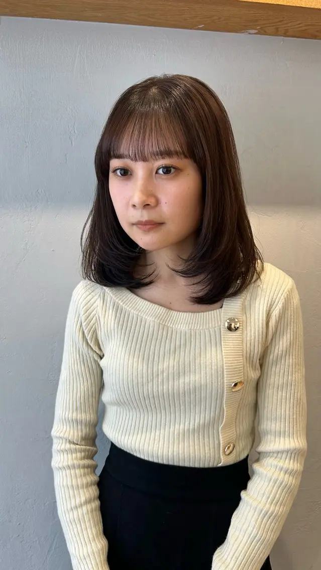 ミディアム カット ヘアカラー トリートメント ❕マンツーマン施術❕ 🍊Moemiのヘアスタイル