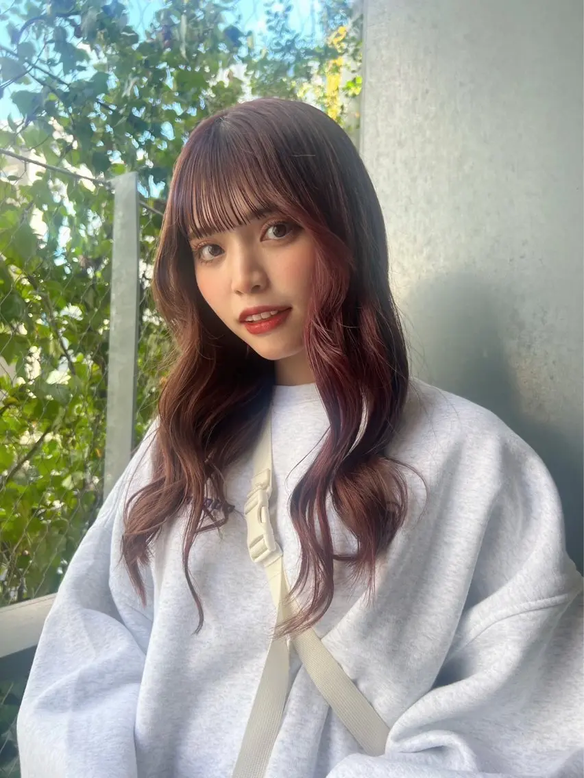 ロング カラー レイヤー/ブリーチ iwamiya岩見谷のヘアスタイル