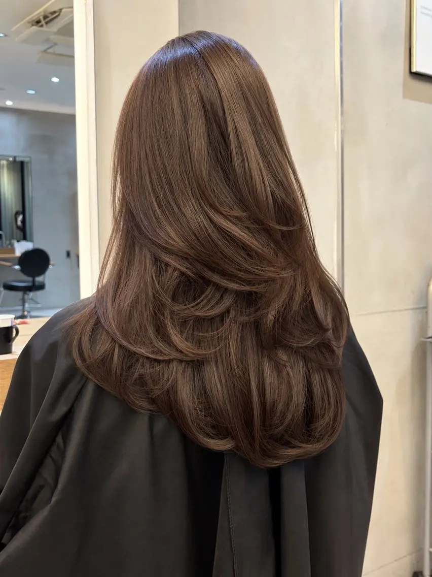 ロング カラー カット ヘアカラー トリートメント 透明感🎀アレンジ 🎀レイヤー ERIのヘアスタイル