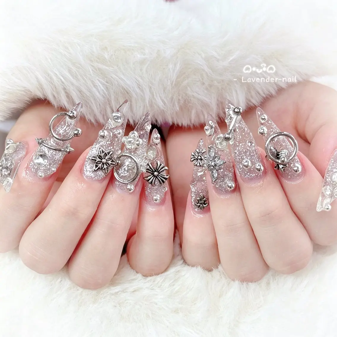 ネイル ハンドネイル Lavender nail·中島公園のネイルデザイン