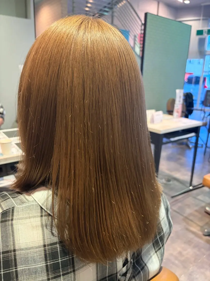ミディアム ヘアカラー ブリーチモデル RURUのヘアスタイル
