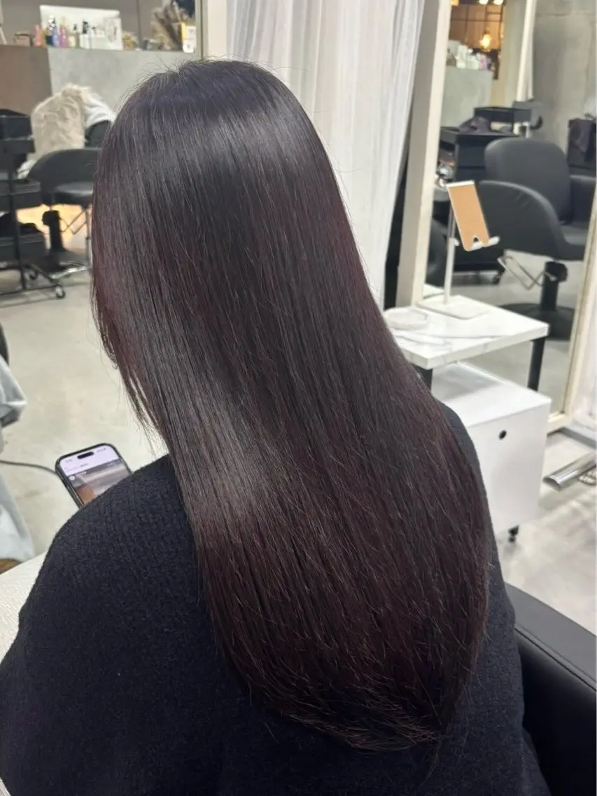 ロング カラー ヘアカラー トリートメント XELM高崎 nearaのヘアスタイル