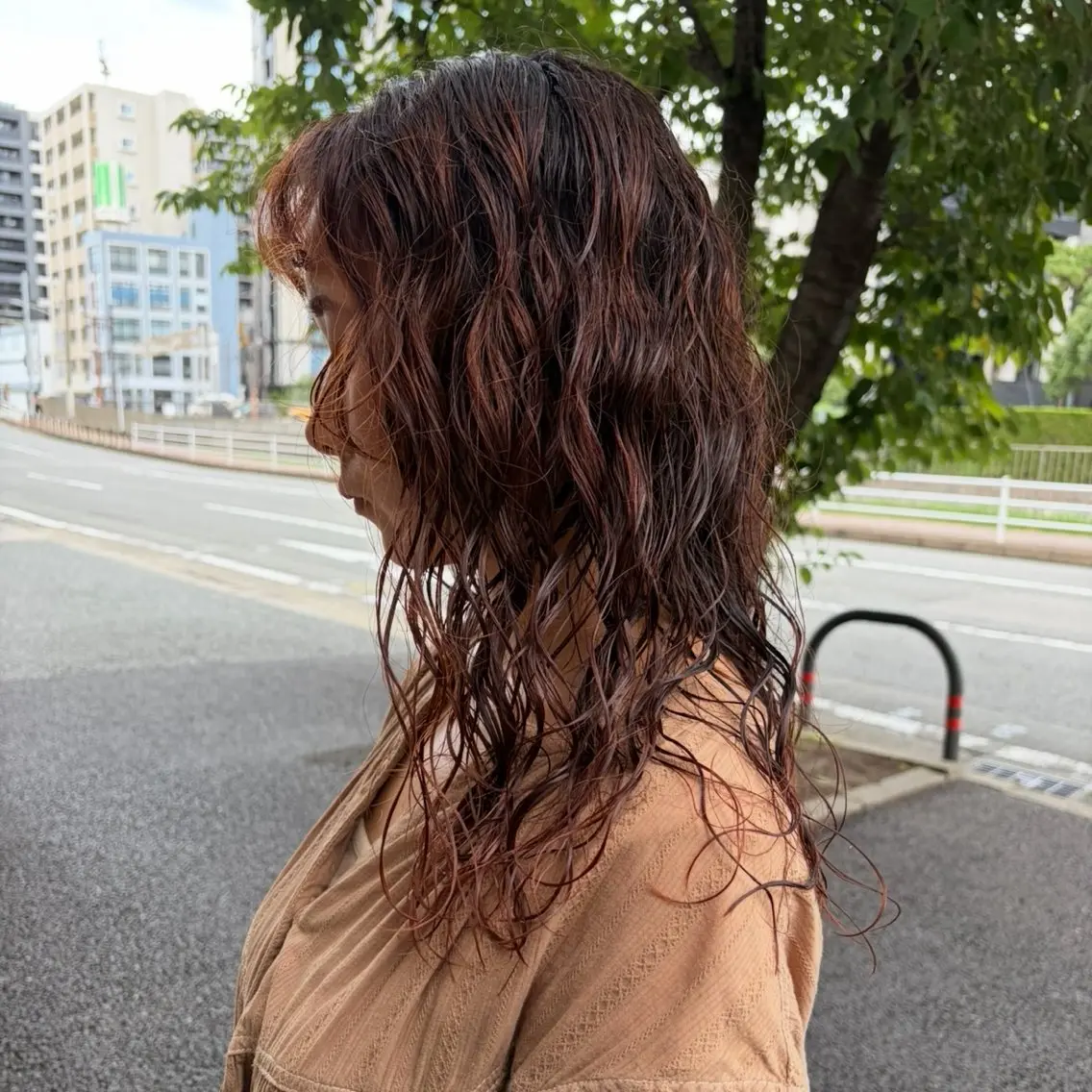 ロング パーマ カット パーマ qpula misuzuのヘアスタイル