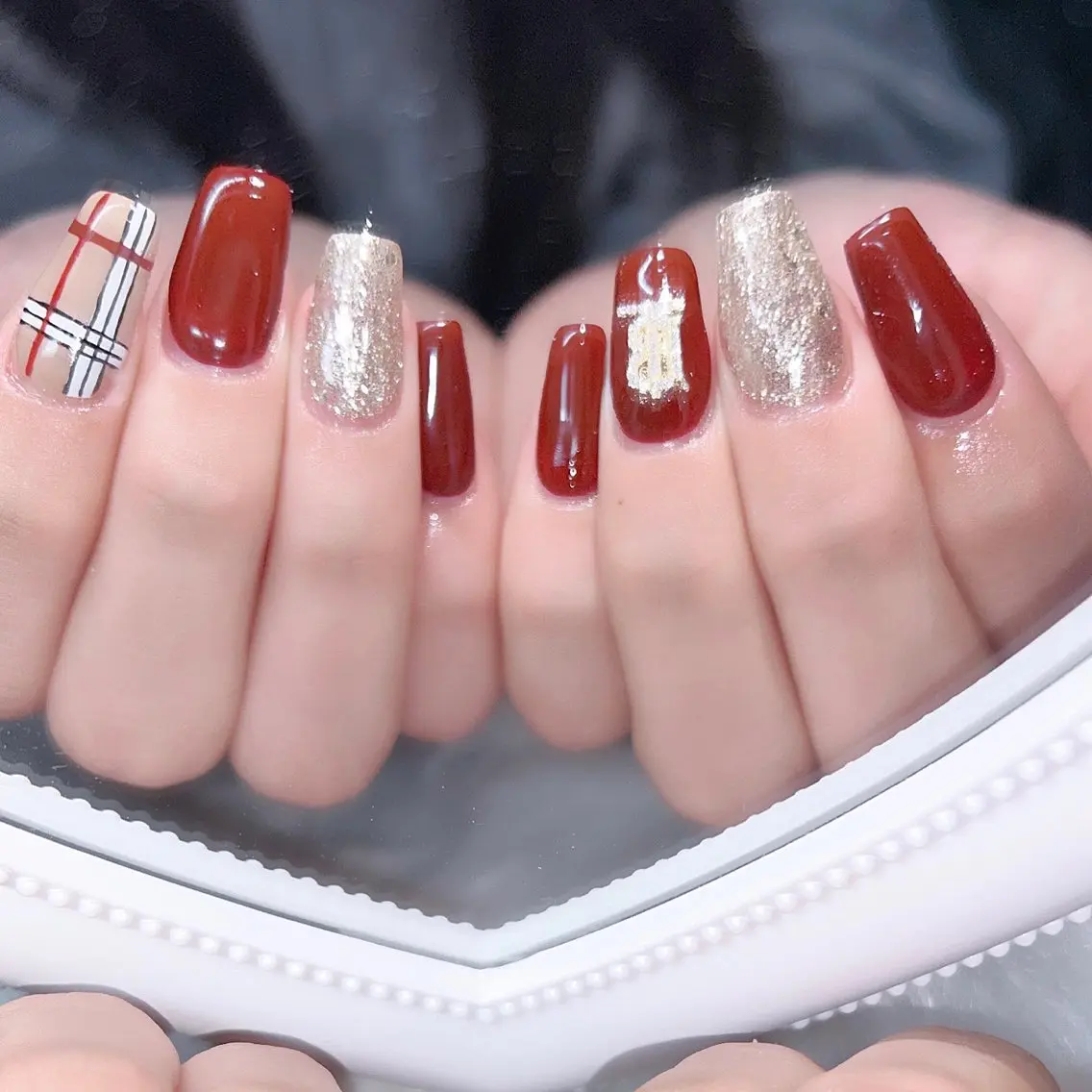 ネイル スカルプネイル ハンドネイル merci nailのネイルデザイン