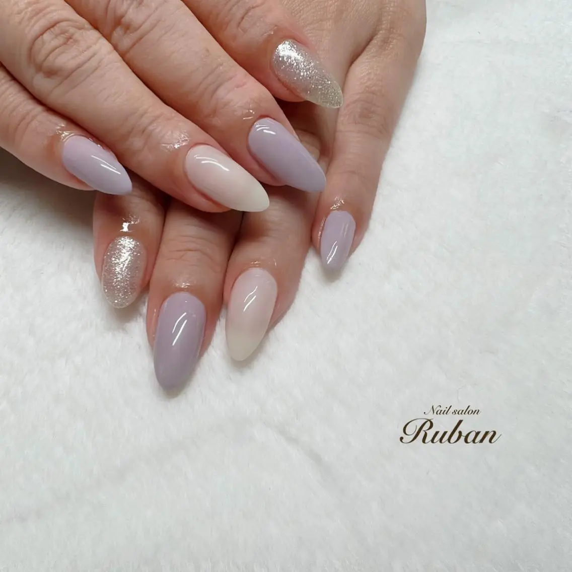ネイル ワンカラーネイル パープル Nail salon Rubanのネイルデザイン