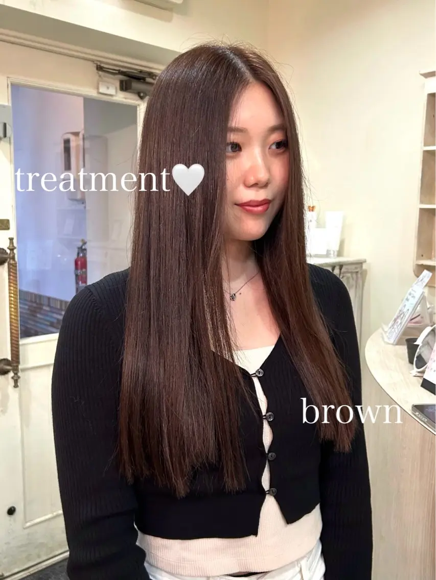 ロング 髪質改善 トリートメント カット ヘアカラー トリートメント 【艶ヘア】 どうまえのヘアスタイル
