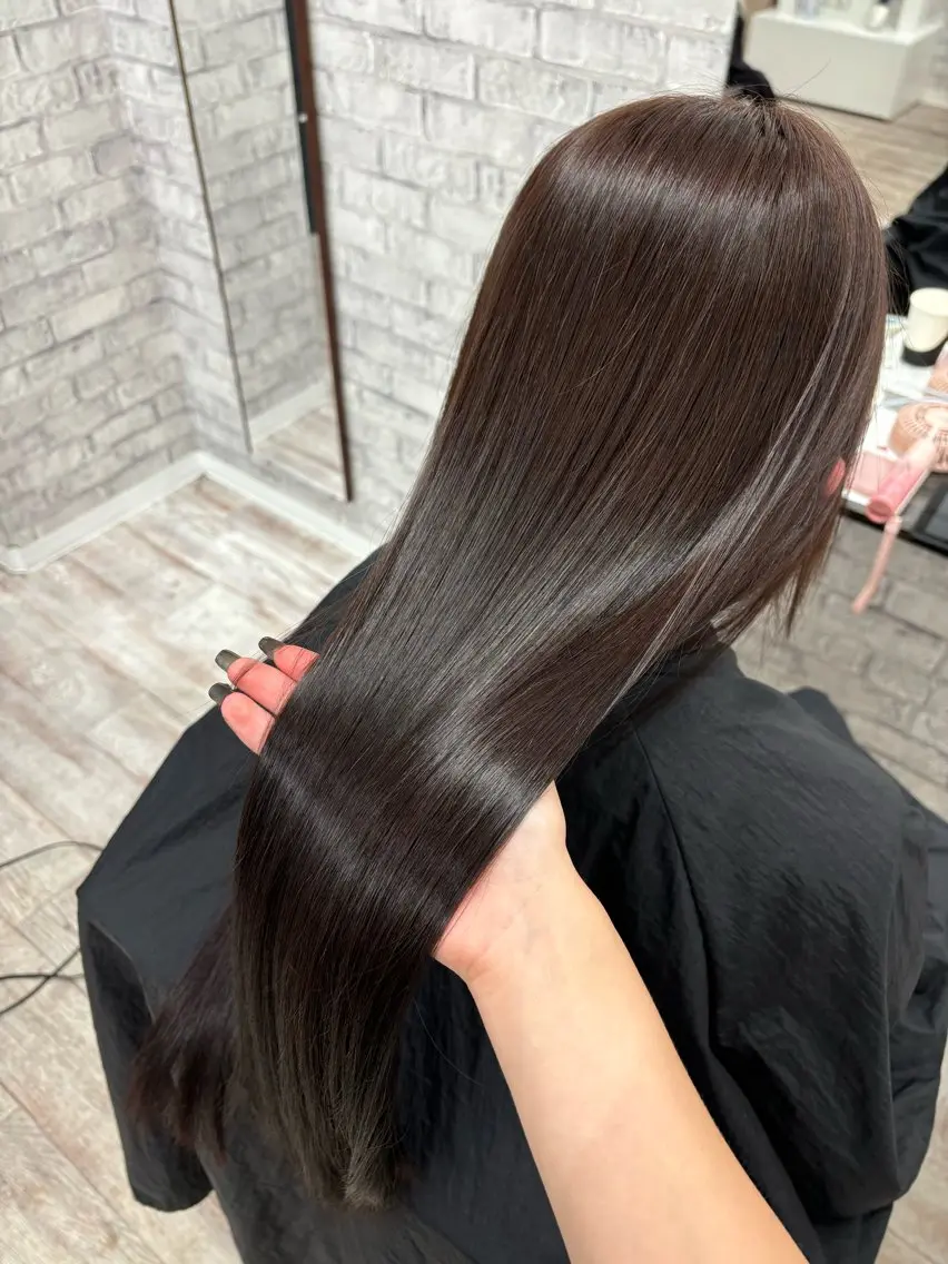 ロング 縮毛矯正 トリートメント 髪質改善モテカラー 🎀YUIのヘアスタイル