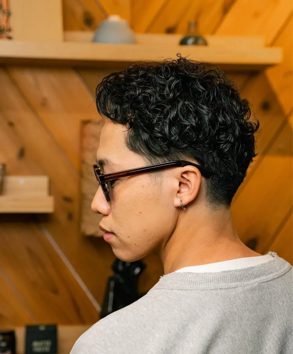 ショート パーマ メンズ フェードカット メンズ特化🔥 颯太のヘアスタイル