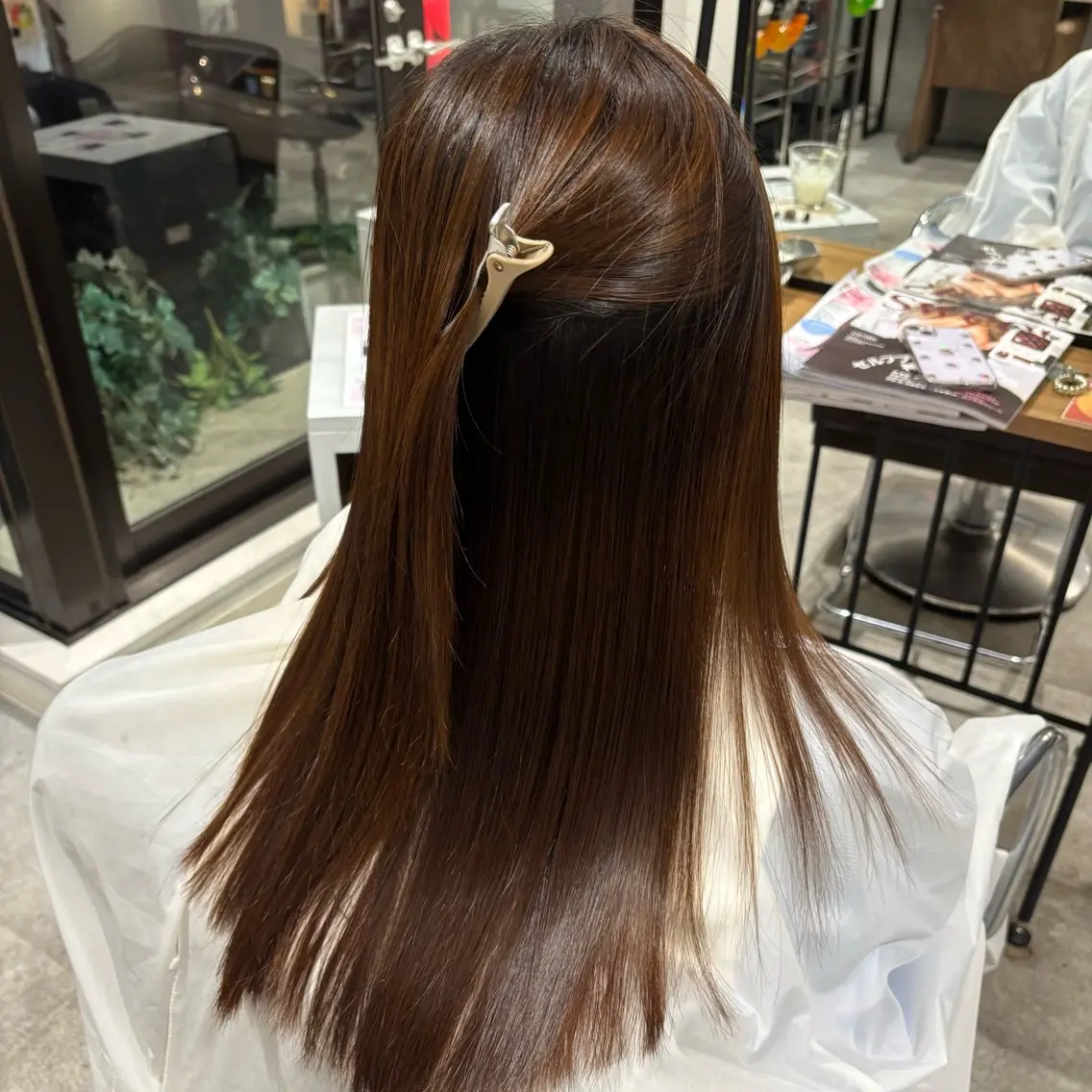 ロング 縮毛矯正 ブリーチ無しダブル カラー / LINAのヘアスタイル