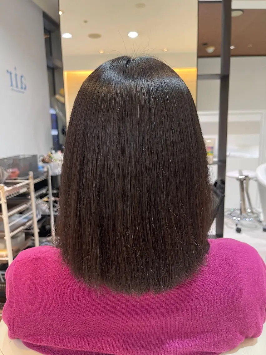 ミディアム 縮毛矯正 縮毛矯正 【AIR銀座】 園田萌華のヘアスタイル