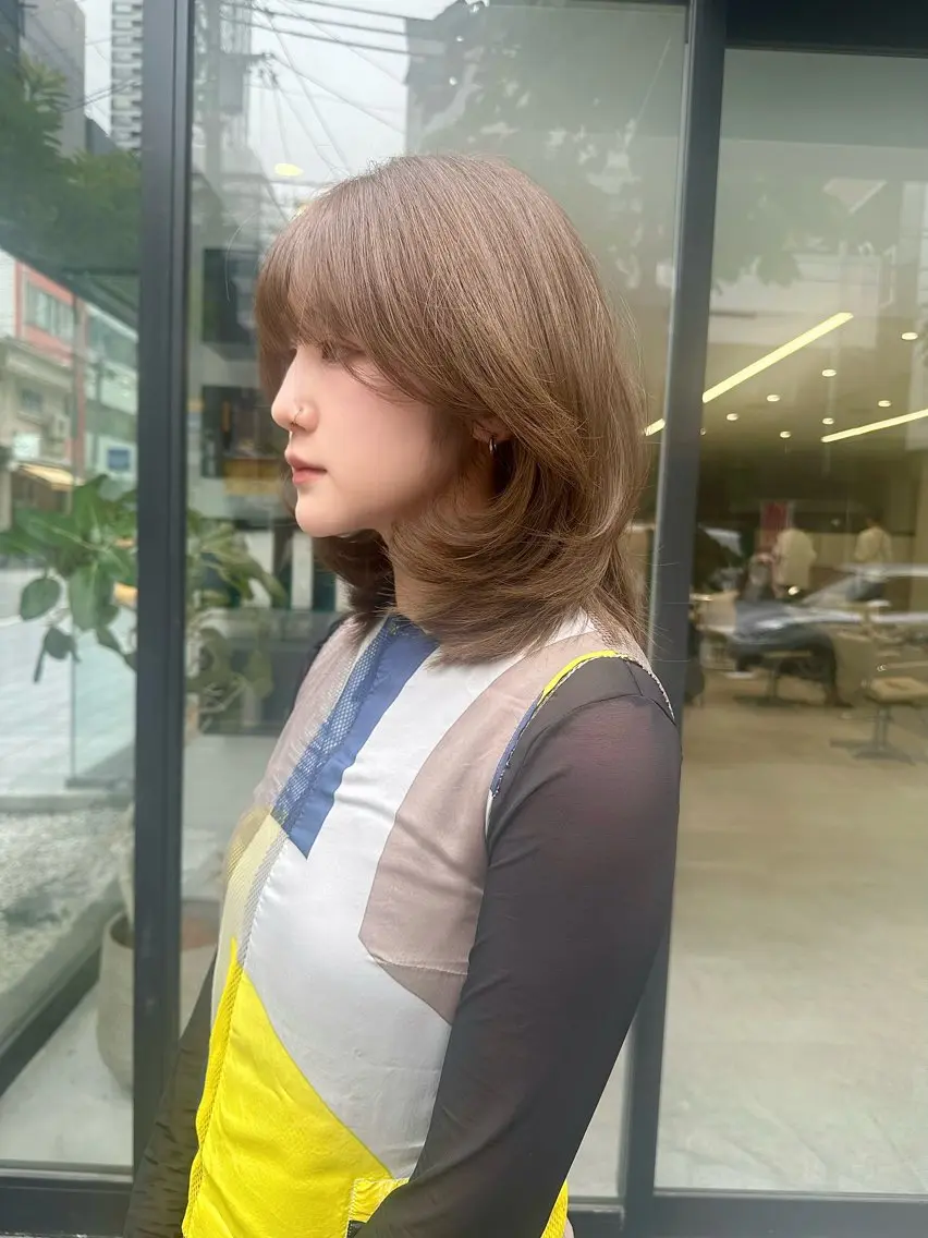 ショート カラー ボブレイヤー ボブ レイヤーカット カット ヘアカラー トリートメント ハイトーン/透け感 カラー🎀真香のヘアスタイル