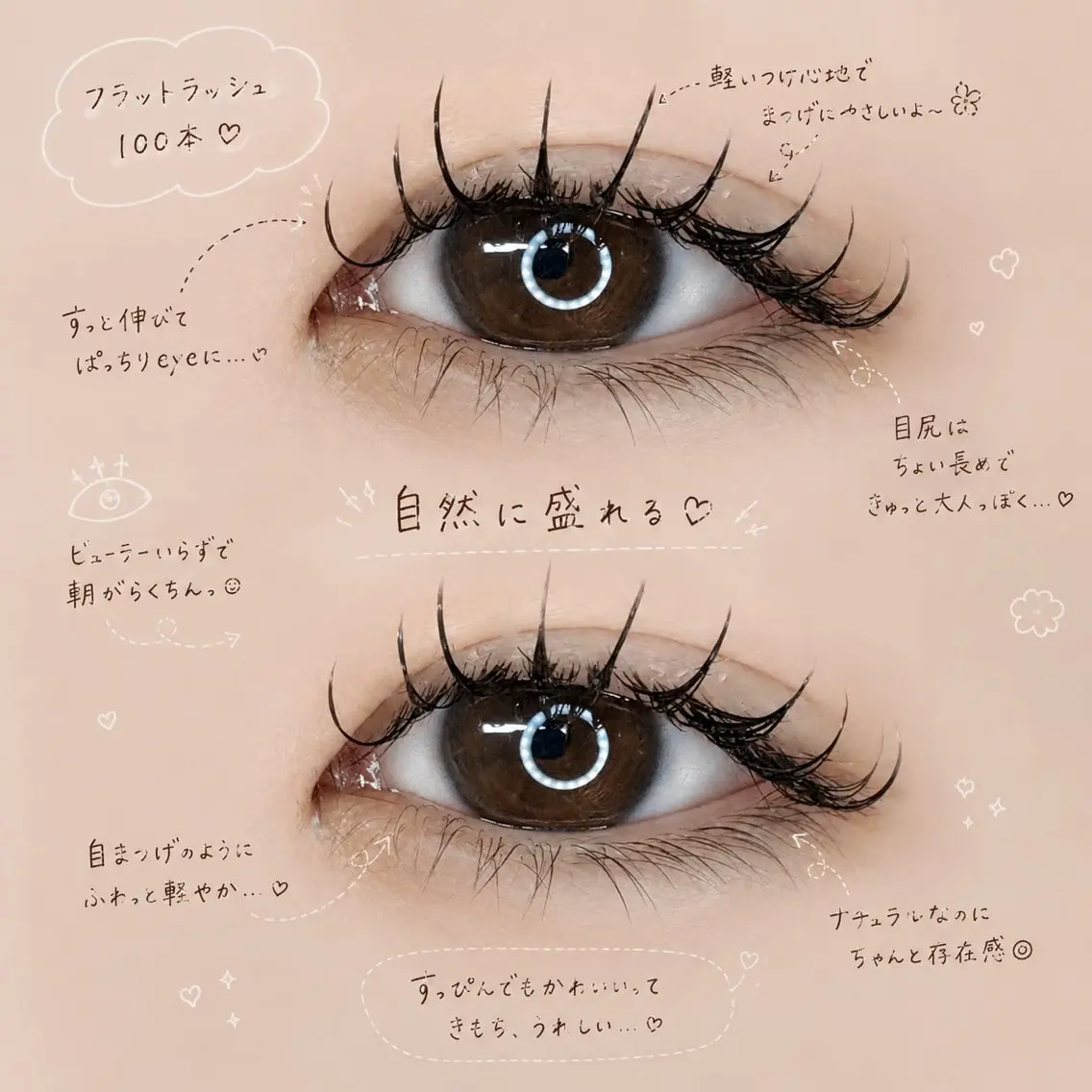 フラットラッシュ100本🍀の写真