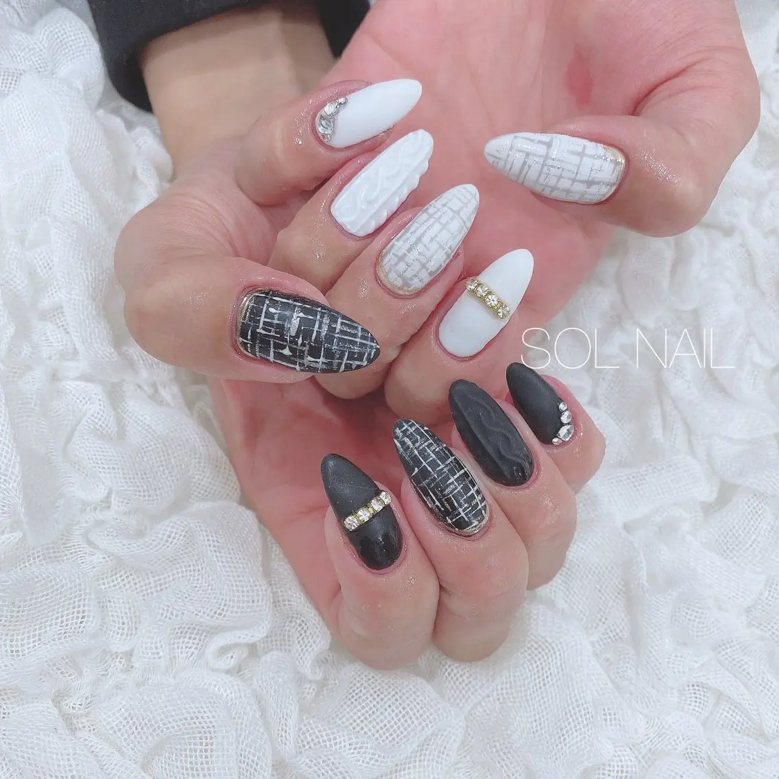 ネイル マットネイル ハンドネイル SOL NAILのネイルデザイン