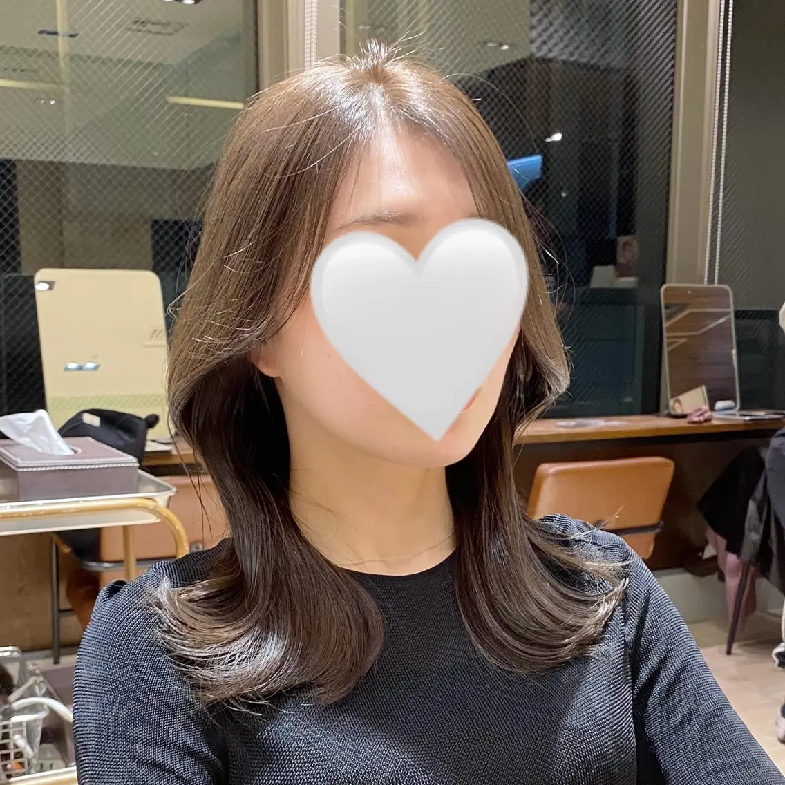 セミロング カラー アッシュ ベージュカラー 透明感カラー カット ヘアカラー トリートメント 髙木美緒🌿 レイヤー/アレンジのヘアスタイル