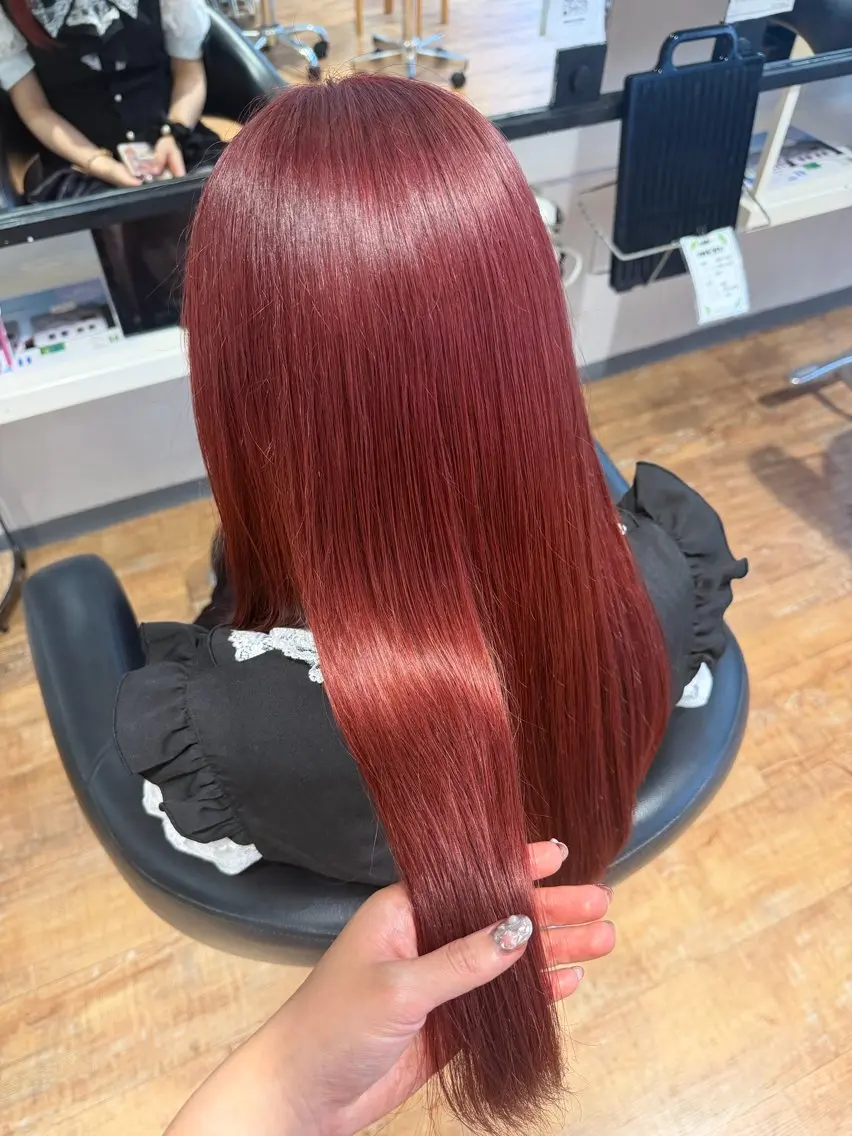 カラー レッドカラー ヘアカラー インナーカラー♡ Nanakoのヘアスタイル