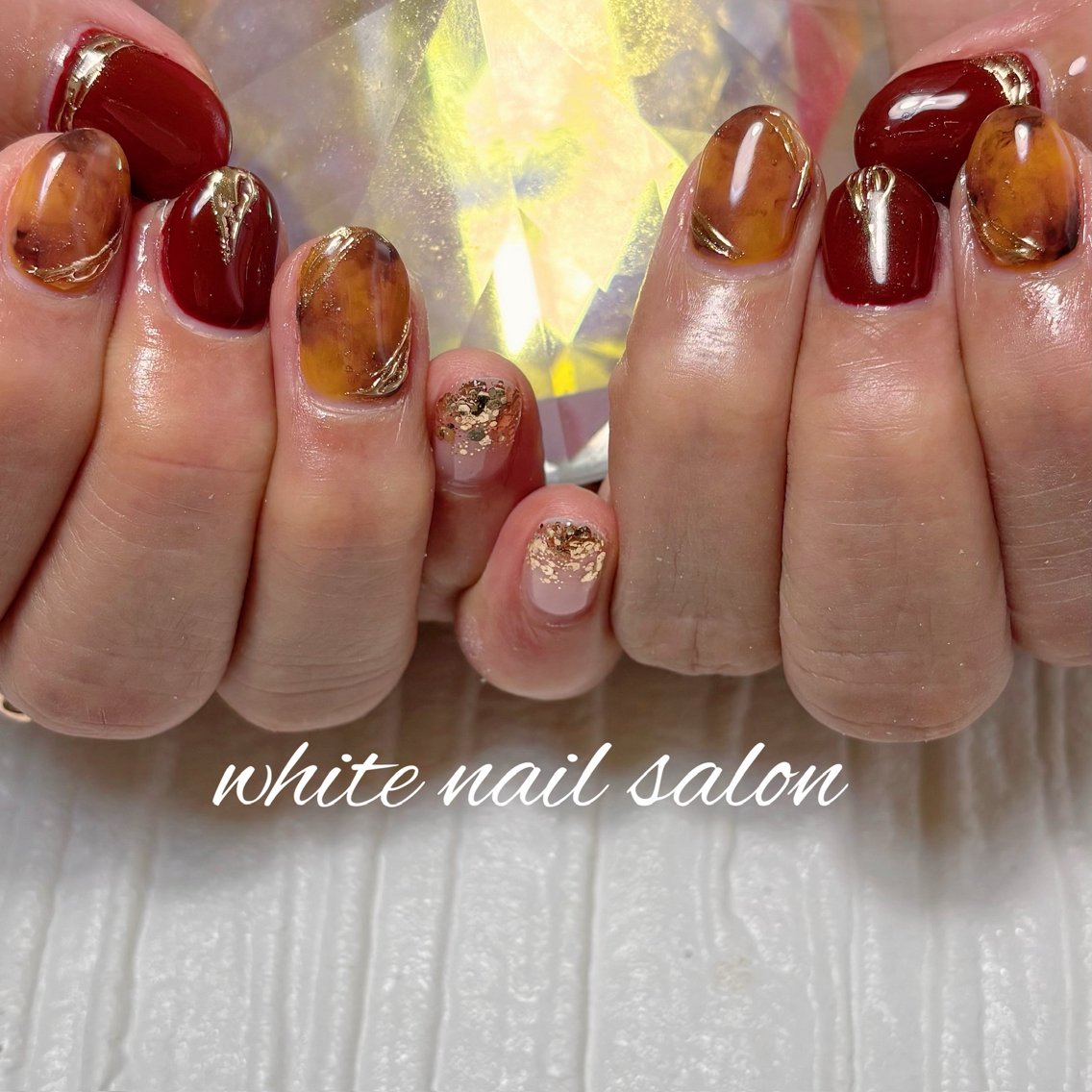 ネイル フットネイル ラメ(グリッター) ハンドネイル white nail salonのネイルデザイン