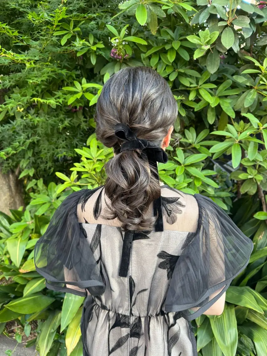 ミディアム ヘアアレンジ ヘアセット 🎗️【ヘアセット 美眉】吉川玲🎗️のヘアスタイル