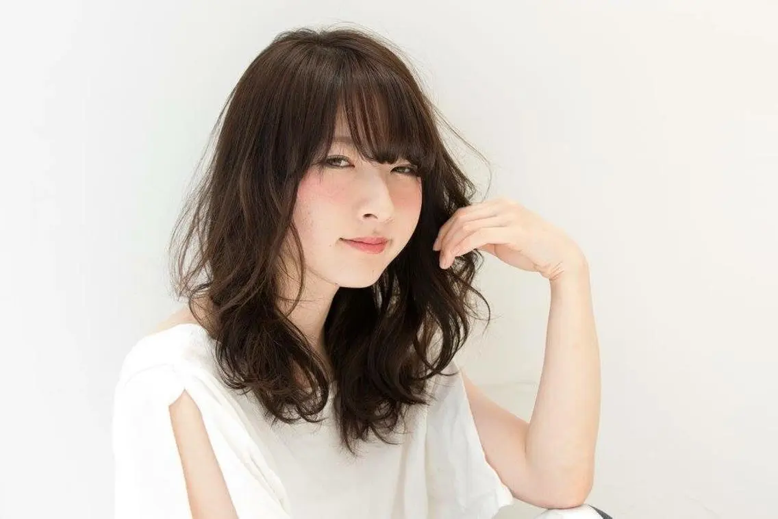 ミディアム ロング カラー パーマ 内藤 達也のヘアスタイル
