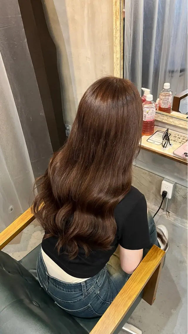 ロング エクステ 🙂‍↕️吉岡 輝要/カラーモデルのヘアスタイル