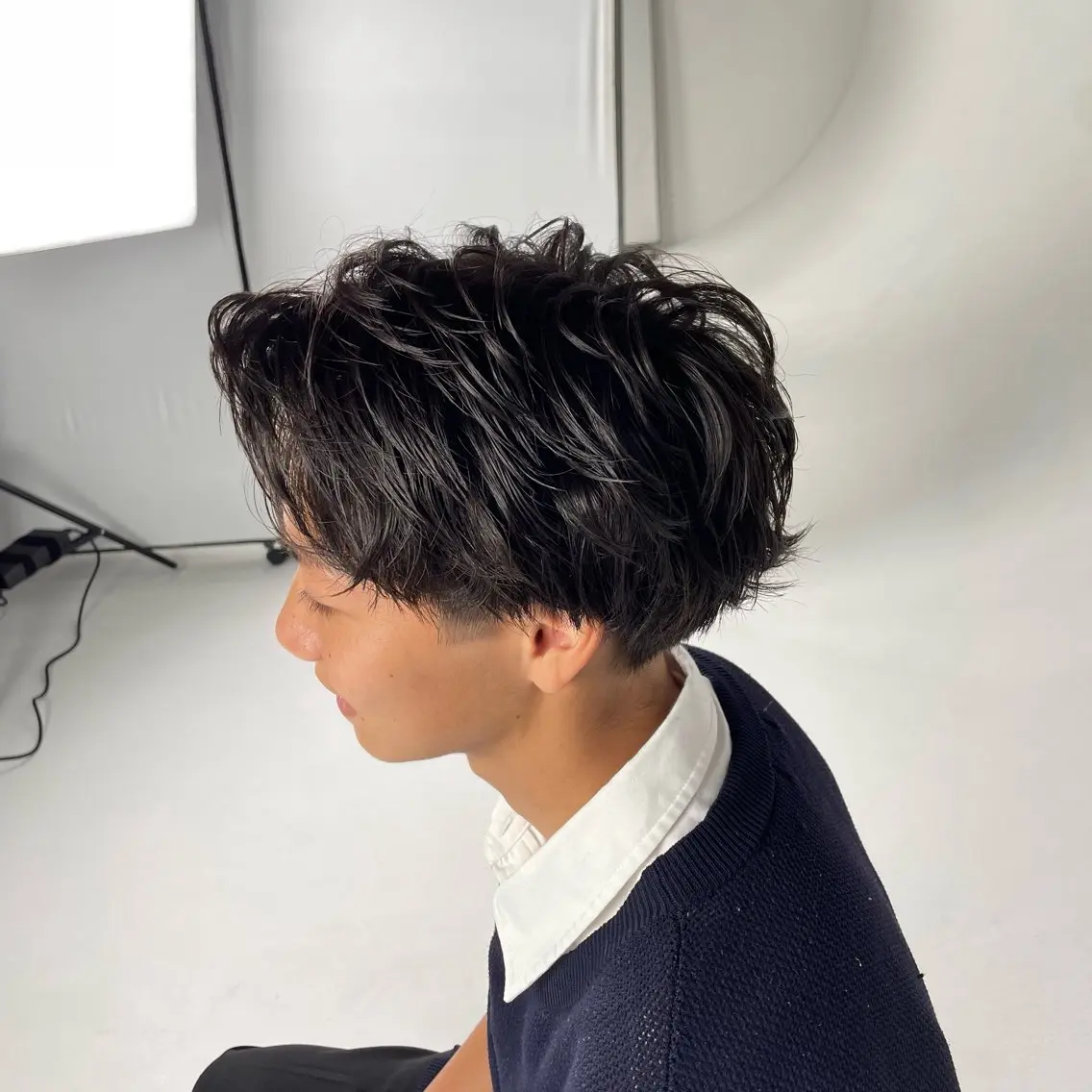 メンズ センターパート 鈴木 崇之のヘアスタイル