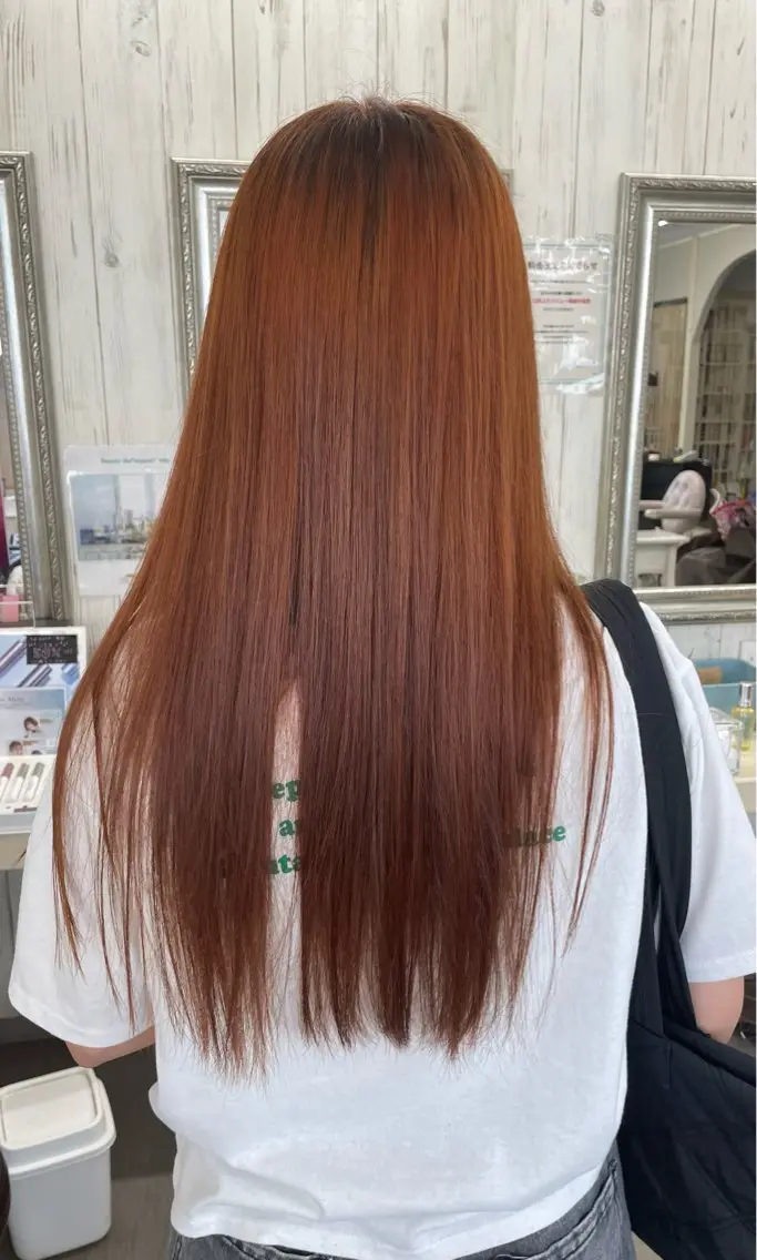 ブリーチオンカラー ¥12000 ※ロング別※セルフブローの写真