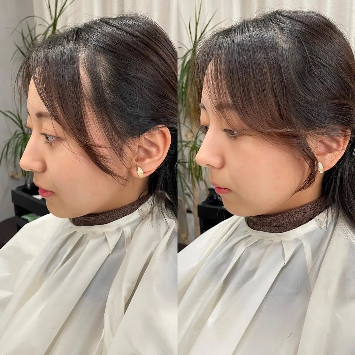 セミロング カット レイヤーカット/透明 感カラー🩵中村友美のヘアスタイル