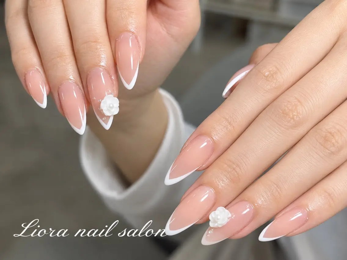 ネイル チークネイル フットネイル フレンチネイル ジェルネイル ガーリー ハンドネイル Liora nailのネイルデザイン