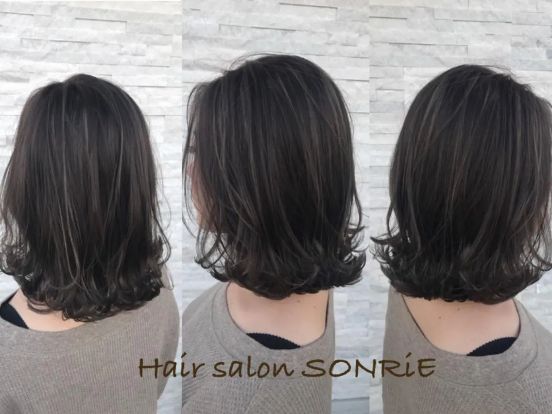 ミディアム カラー パーマ ヘアアレンジ メンズ メンズハイライト ハイライトカラー ハイライト 豊橋美容院 ソンリエのヘアスタイル