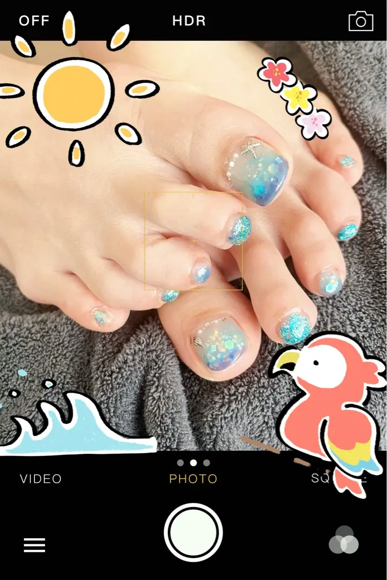 【オフケア込】フット🐾親指アート2本の写真