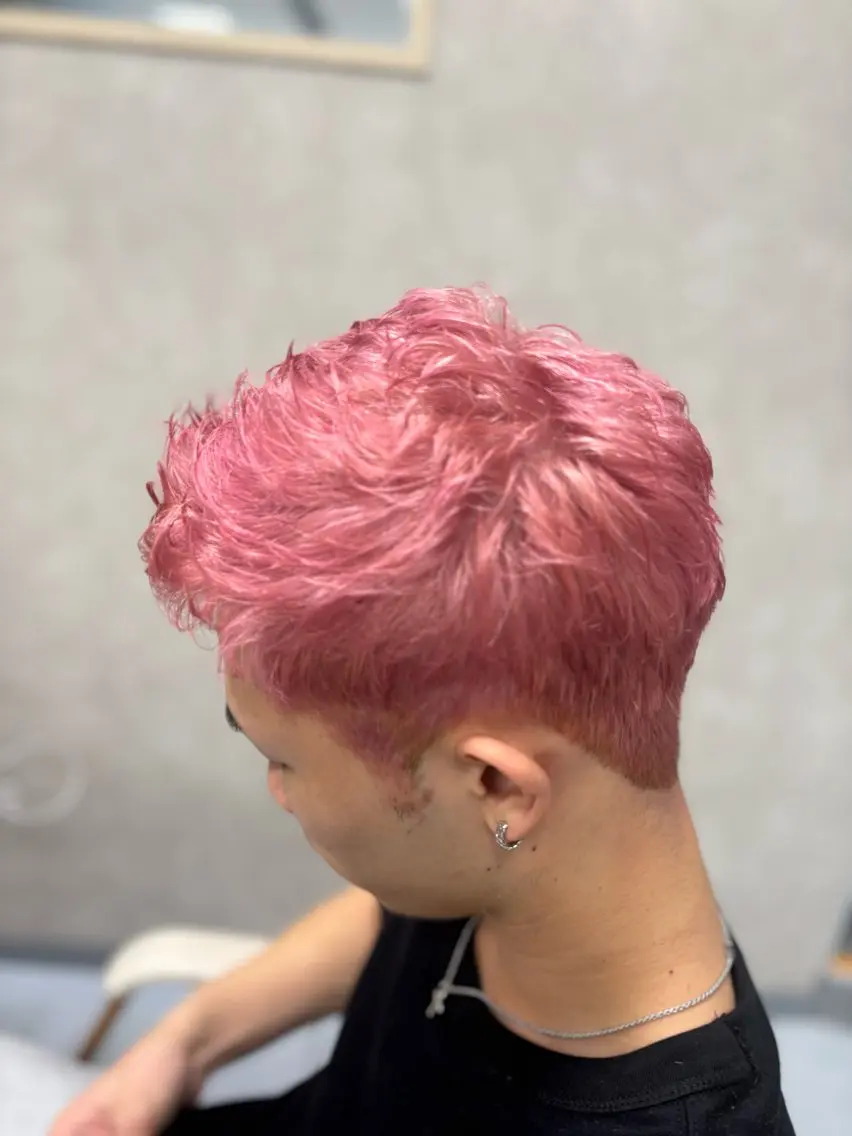 ショート カラー メンズ カット ヘアカラー メンズ特化韓国風 パーマスタイル/りんのヘアスタイル