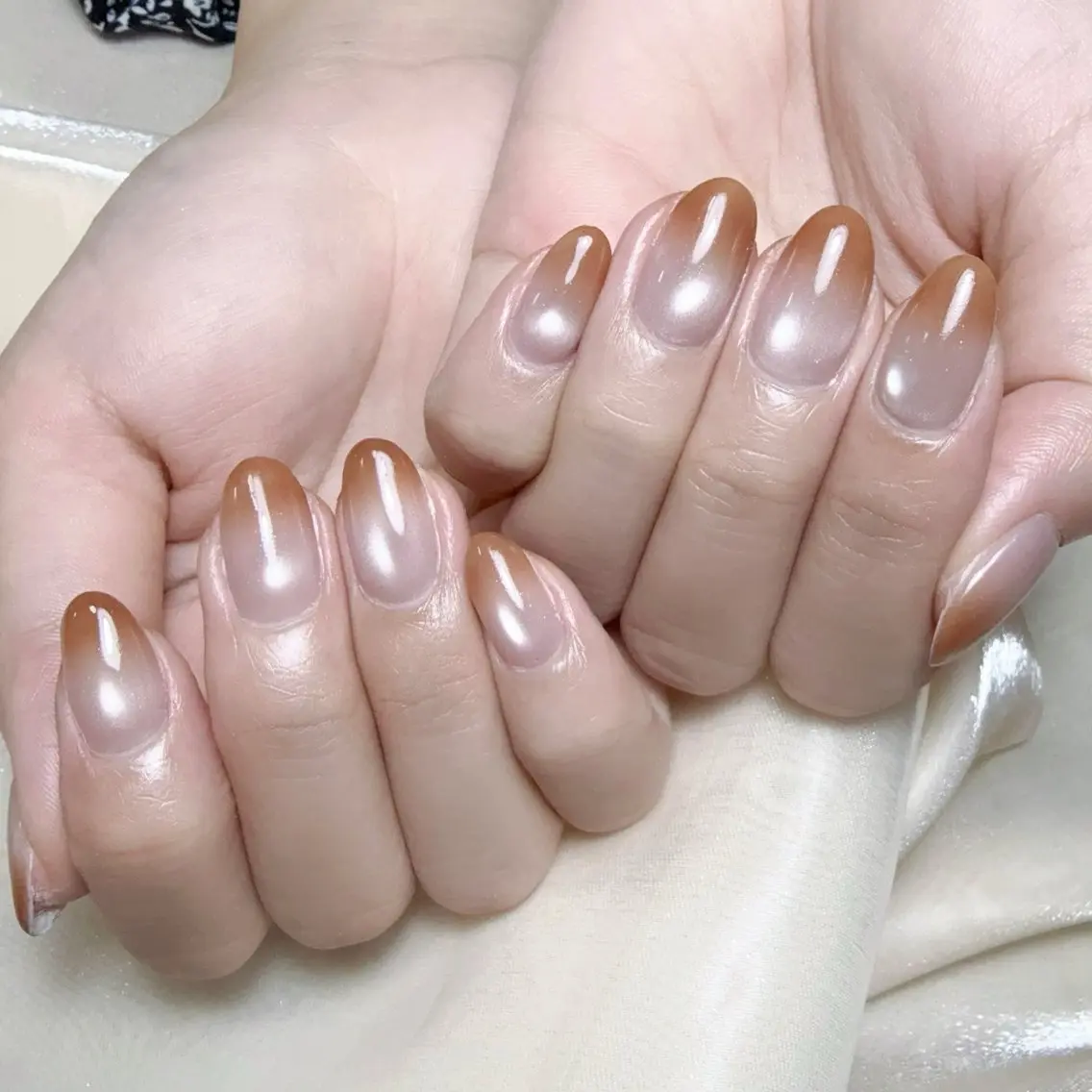 メンズ ネイル メンズ韓国風 アートネイル オーロラネイル ガーリー キラキラネイル ハンドネイル Nail salon 木にいるのネイルデザイン