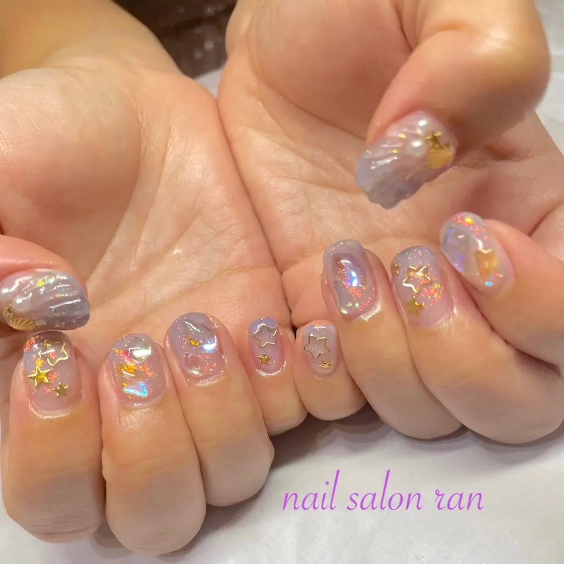 ネイル クリアネイル ハンドネイル ハンドケア nailsalon ranのネイルデザイン